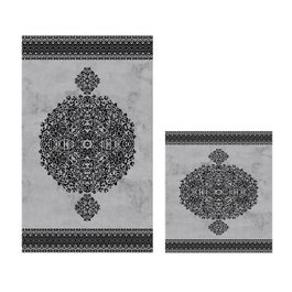 Mijölnir Juego de alfombras de baño Gris (2 piezas)